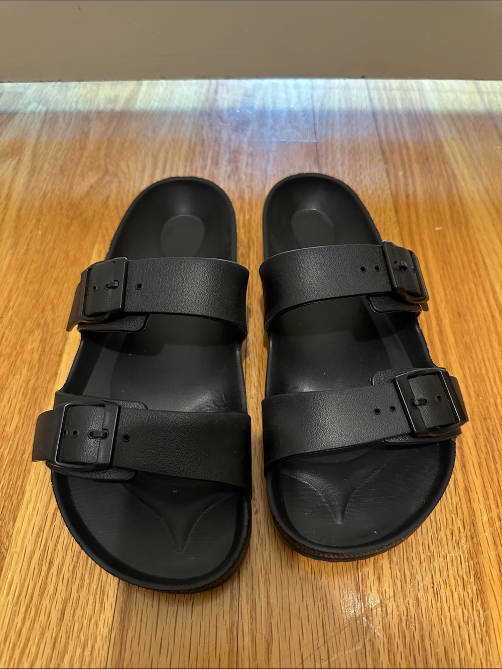 Shade & Shore Black Adjustable Double-Buckle Slide
